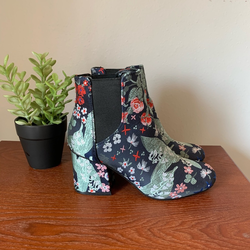 Floral Embroidery Booties